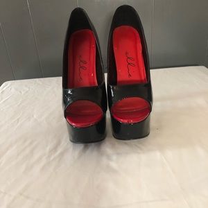Red and Black high heels